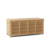 Wooden storage bench on a white background
