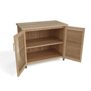 Anderson Teak Amberly Storage Cabinet on white background.  