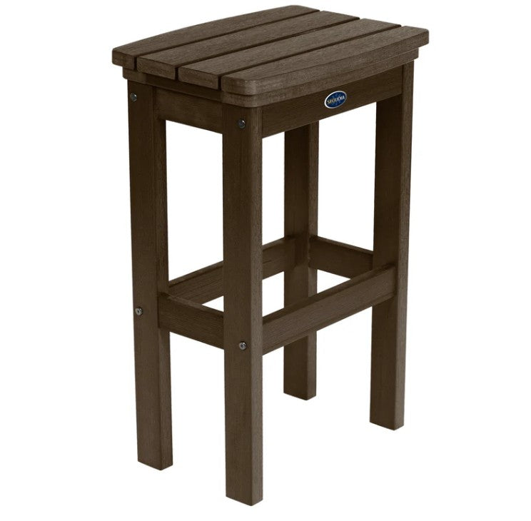 Brown bar stool on a white background