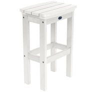 White bar stool with a visible brand logo on a white background