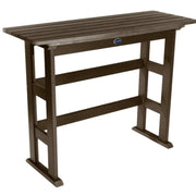 Brown table with a visible brand logo on a white background