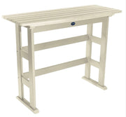 Beige outdoor table with a visible brand logo on a white background