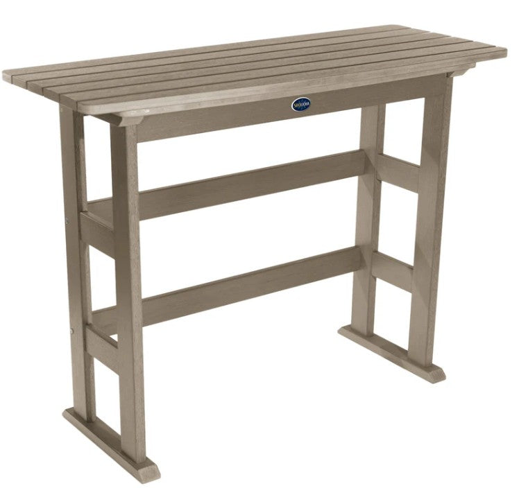 Sequoia woodland brown blue ridge bar height table. 