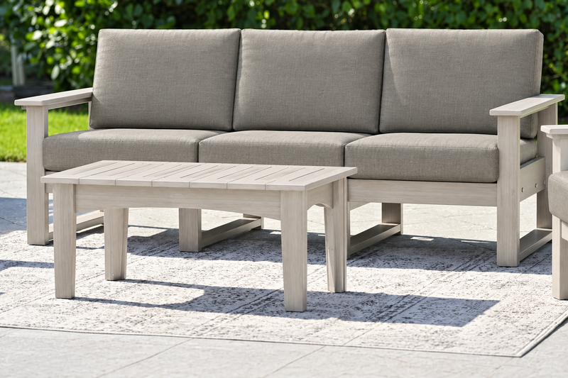 Birch sofa with Ash Gray cushions