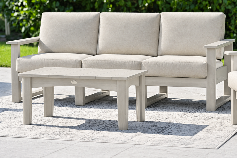 Birch sofa with Canvas cushions
