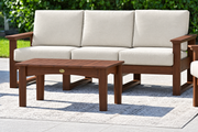 Brazilian Walnut sofa with Canvas cushions