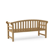 Wooden bench on a white background