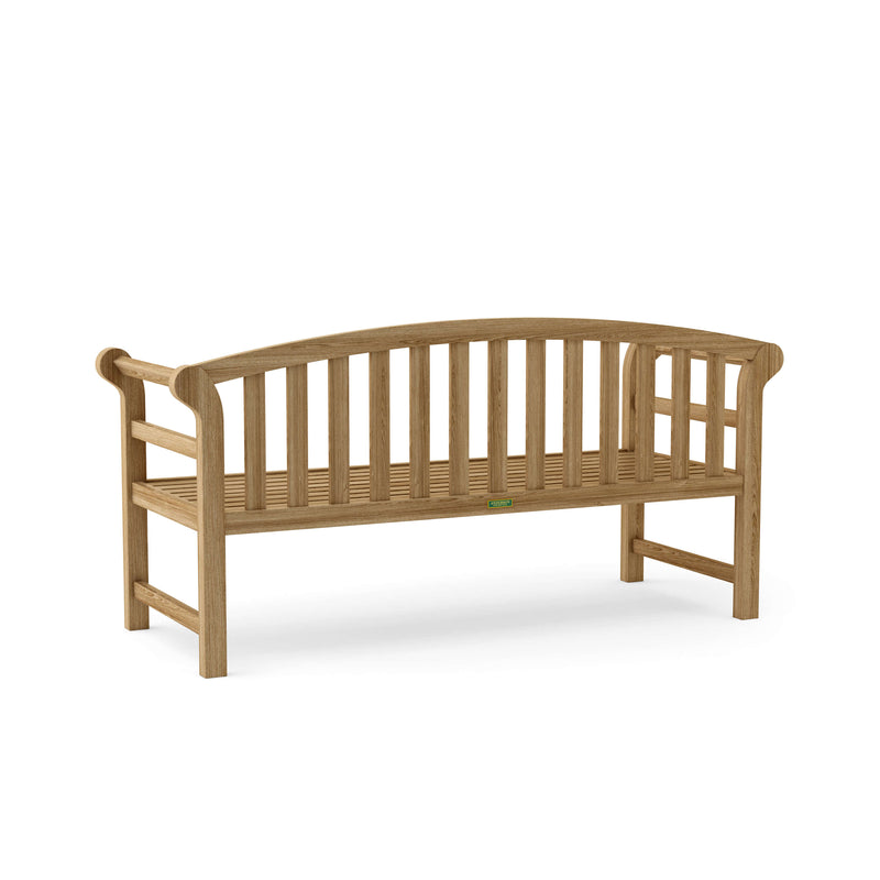 Wooden bench on a white background