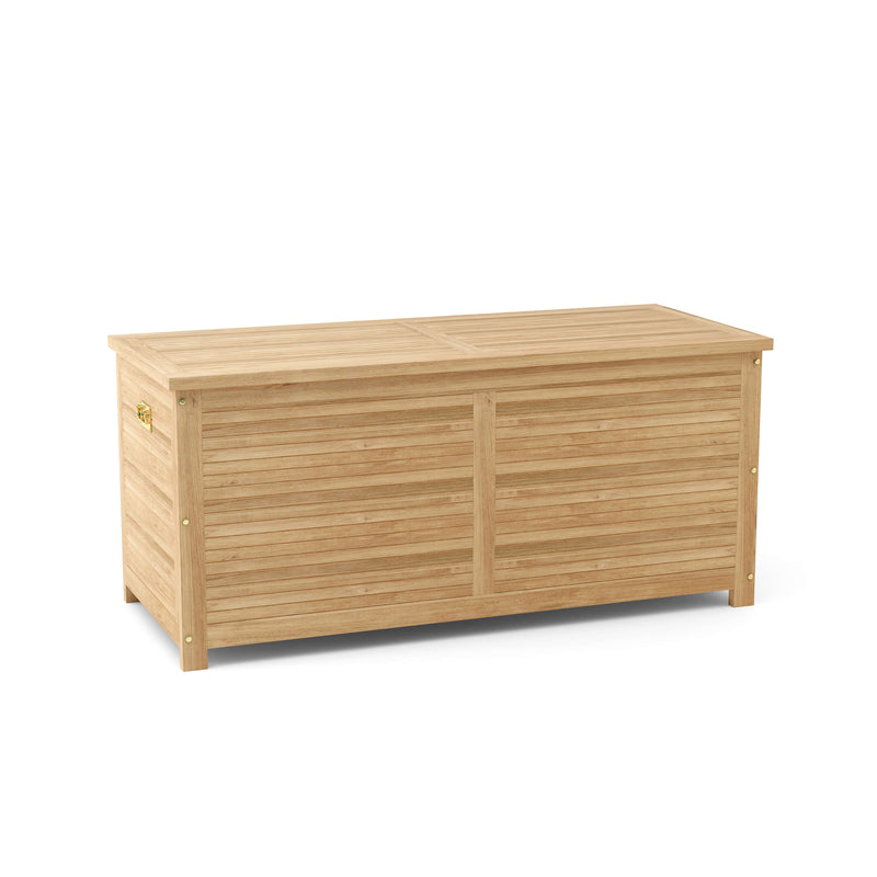 Wooden storage box on a white background