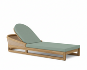 Catania teak lounge chair with spa cushion on white background.  