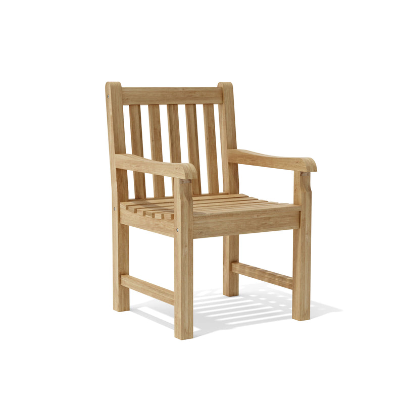 Anderson Teak Classic Dining Armchair on a white background.  