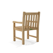 Anderson Teak Classic Dining Armchair - back view on a white background. 
