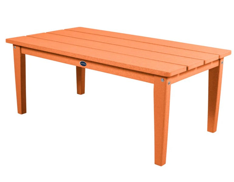 Orange outdoor table on a white background