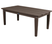 Brown outdoor table with a visible brand logo on a white background