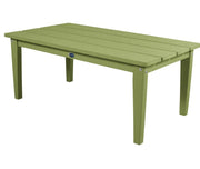 Green outdoor table on a white background