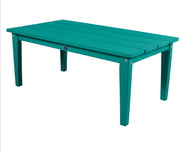 Teal outdoor table on a white background