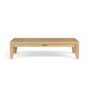 Wooden coffee table on a white background