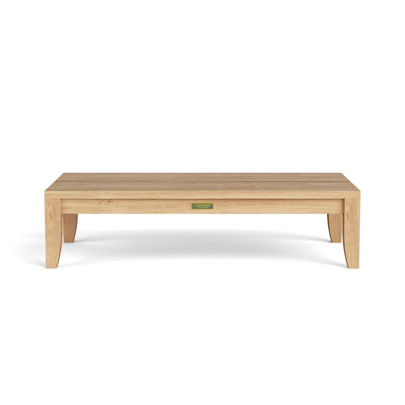 Wooden coffee table on a white background
