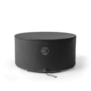 Belmont vinyl fire pit cover on a white background.  