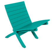 Turquoise chair on a white background