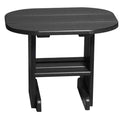LuxCraft end table in black on a white background.  
