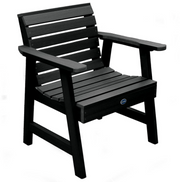 Sequoia garden chair in black on a white background.  