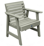 Sequoia garden chair in eucalyptus on a white background.  