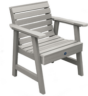 Sequoia garden chair in harbor gray on a white background.  