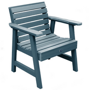 Sequoia garden chair in Nantucket blue on a white background.  