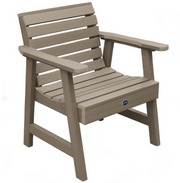 Sequoia garden chair in woodland brown on a white background.  
