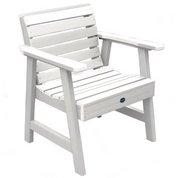 Sequoia garden chair in white on a white background.  