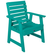 Turquoise chair on a white background