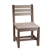 brown and beige chair with a slatted design on a white background