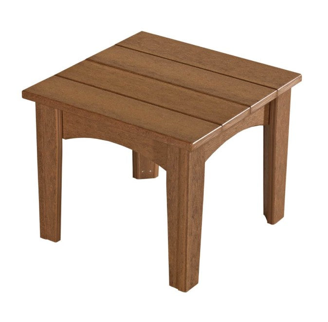 Antique Mahogany island end table on a white background.  