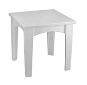 White island end table on a white background.  