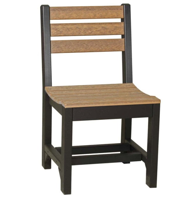 Chair with brown seat and backrest on a white background