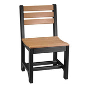 Chair with brown
 seat and backrest on a white background