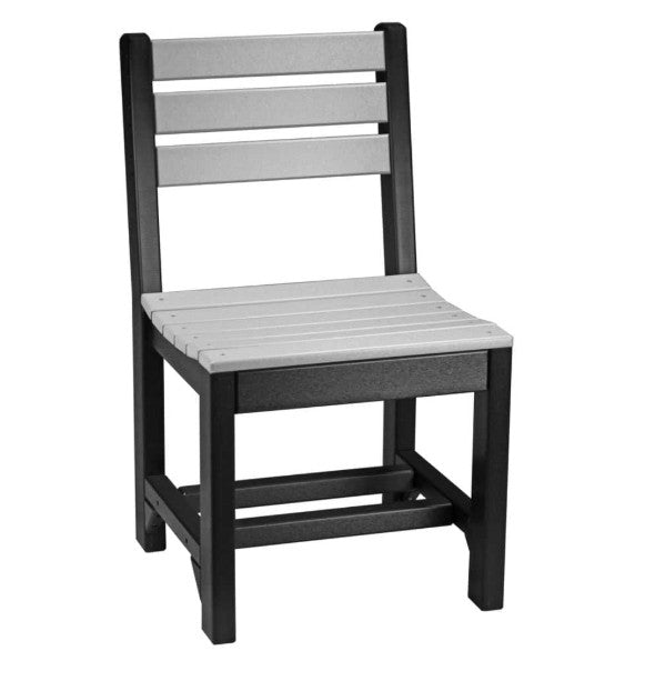 Chair with gray seat and backrest on a white background
