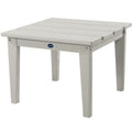 White outdoor table with a visible brand logo on a white background