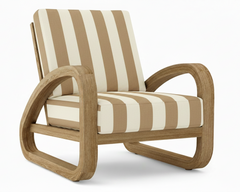Anderson Teak Malaga Deep Seating Lounge Chair – Maxim Heather Sunbrella Cushion Beige