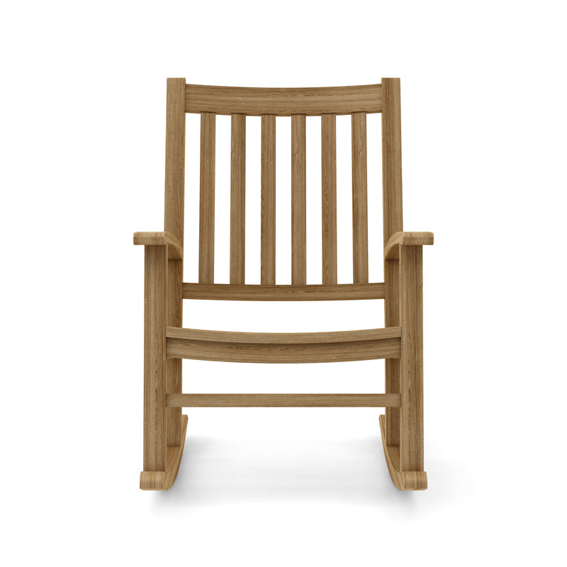 Wooden rocking chair on a white background