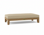 Riviera daybed with dupione sand cushion white background.  