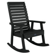 Sequoia rocking chair in black on a white background.  
