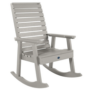 Sequoia rocking chair in harbor gray on a white background.  