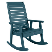 Sequoia rocking chair in Nantucket Blue on a white background.  