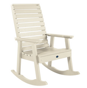 Sequoia rocking chair in whitewash on a white background.  