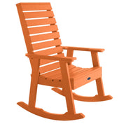 Orange rocking chair on a white background
