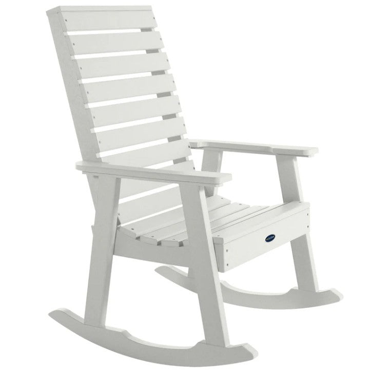 White rocking chair on a white background