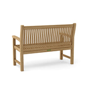 Anderson Teak Sahara 2-seater bench back view on white background.  