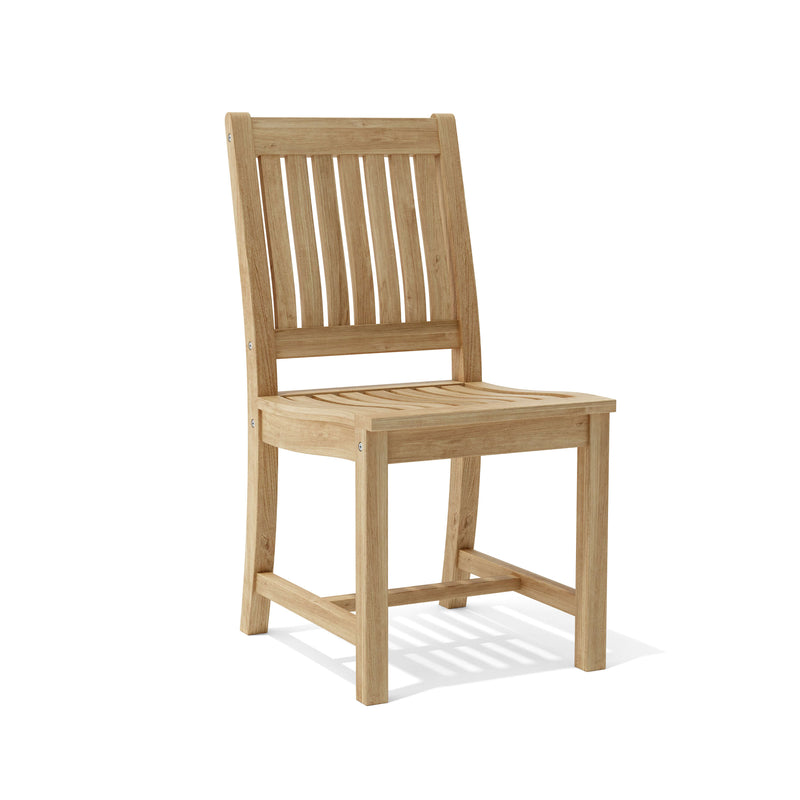 Anderson teak rialto dining chair on white background. 